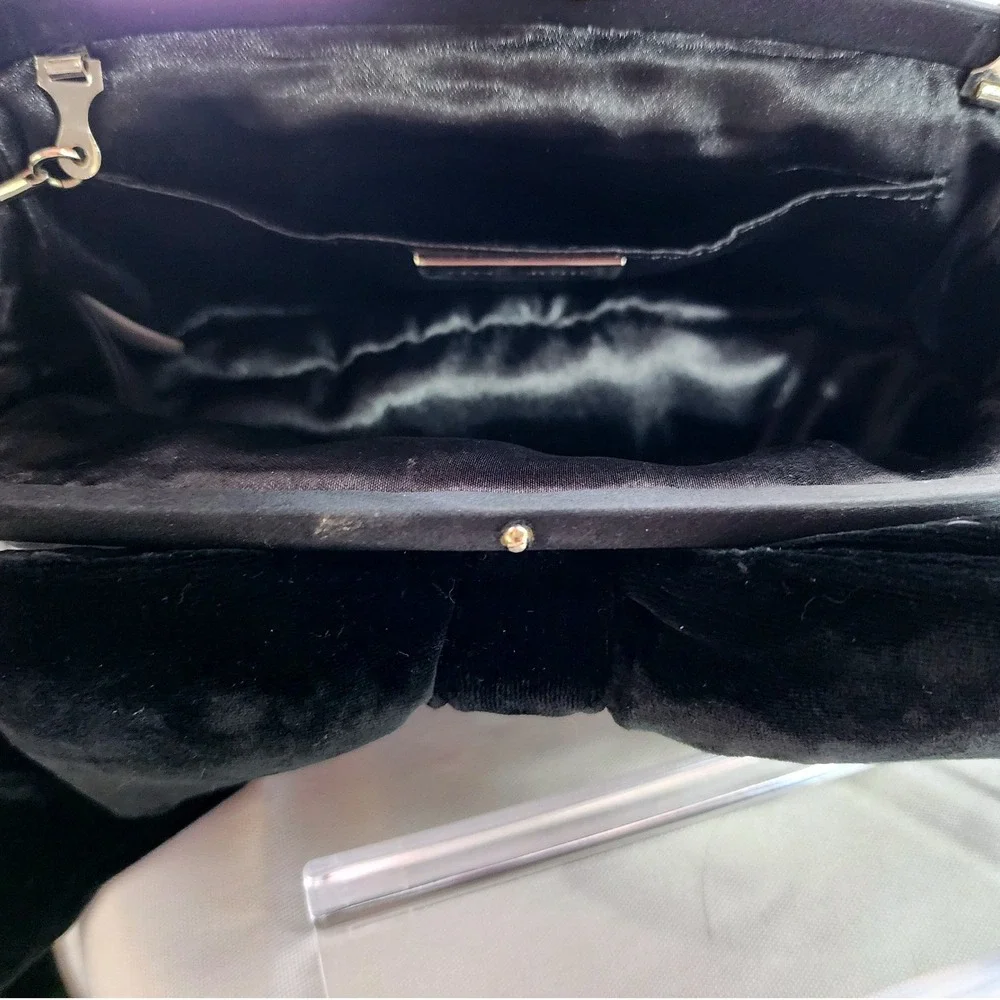 Banana Republic Unisex Black Velvet Bow Evening Silk Preowned‎ Excellent